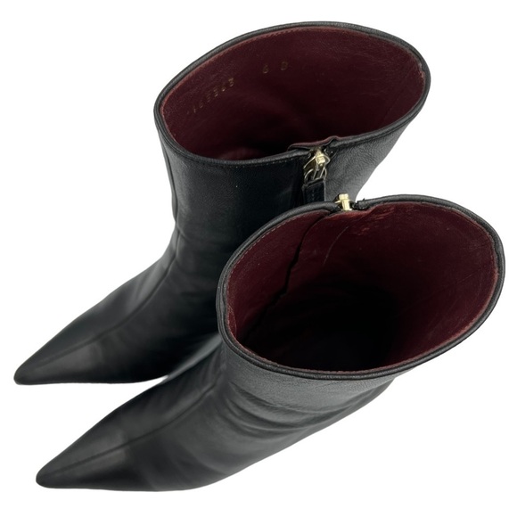 GUCCI Leather Ankle Boot Black 6 - Picture 15 of 17